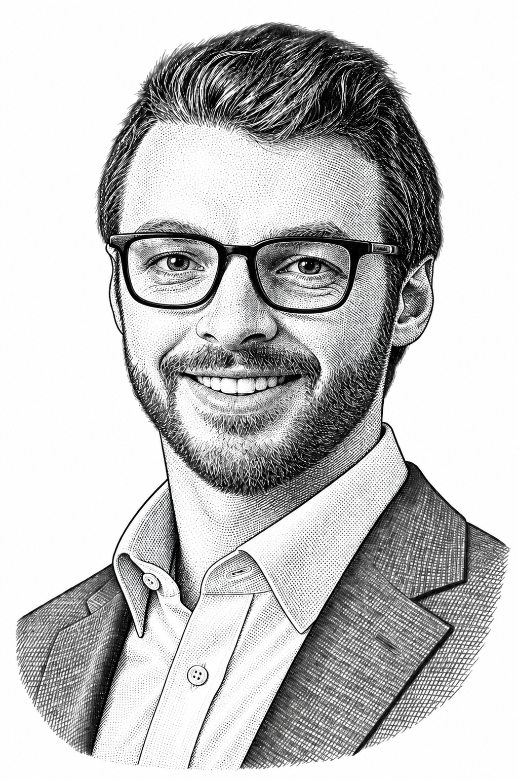 Engraved portrait of Andrew Miller